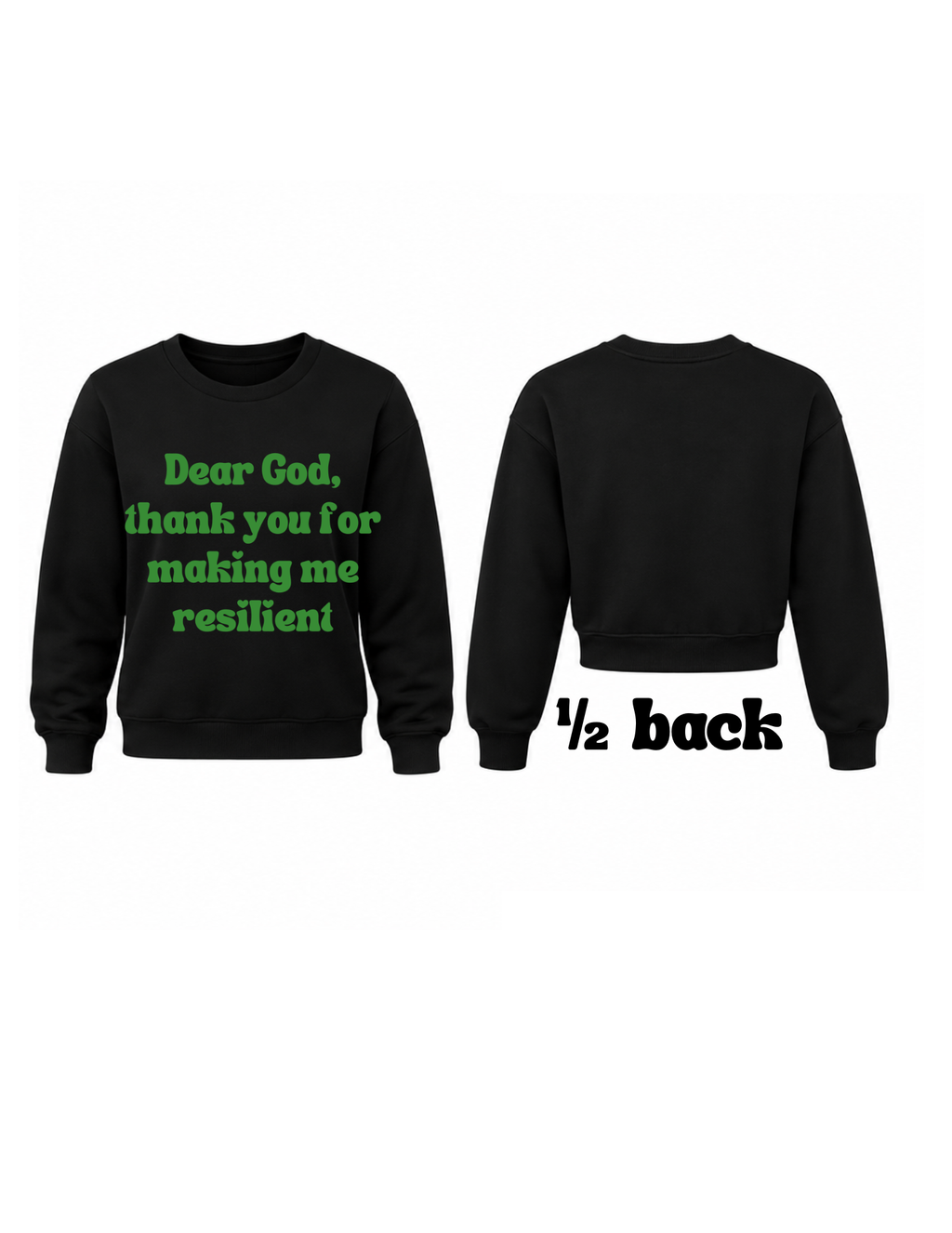 Inspirational crew-neck sweatshirt