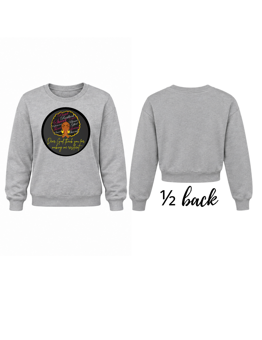 Inspirational crew-neck sweatshirt