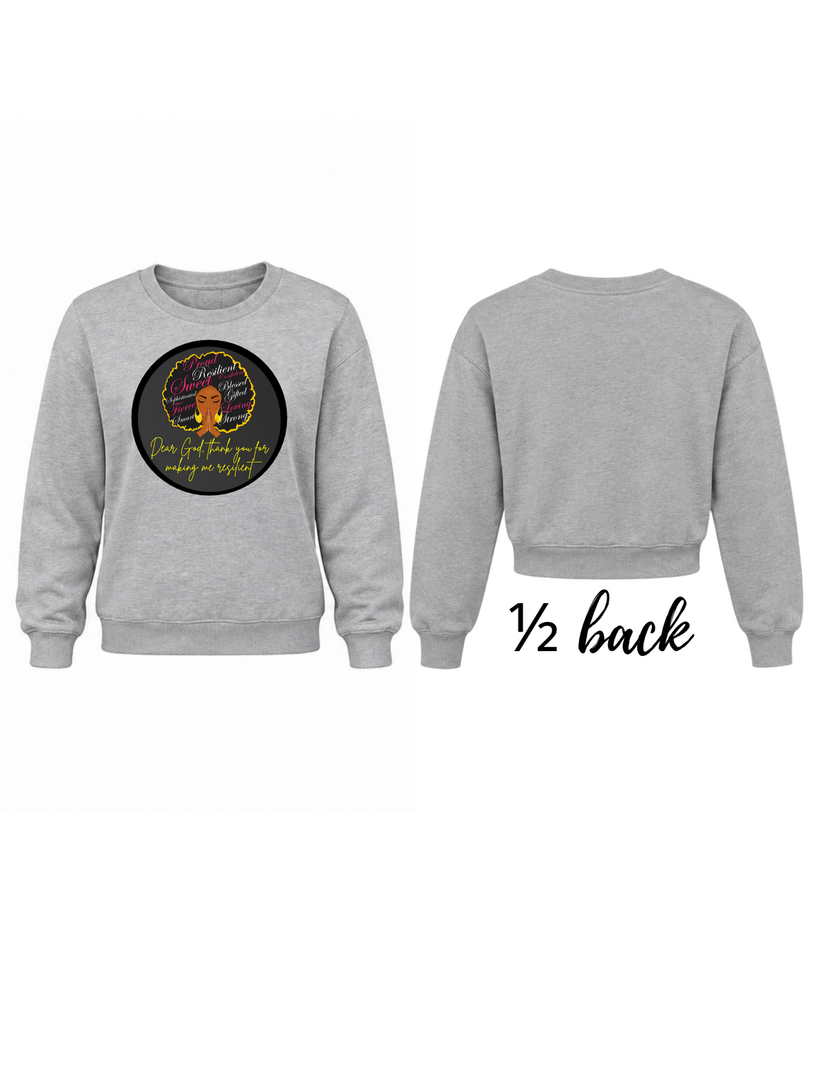 Inspirational crew-neck sweatshirt