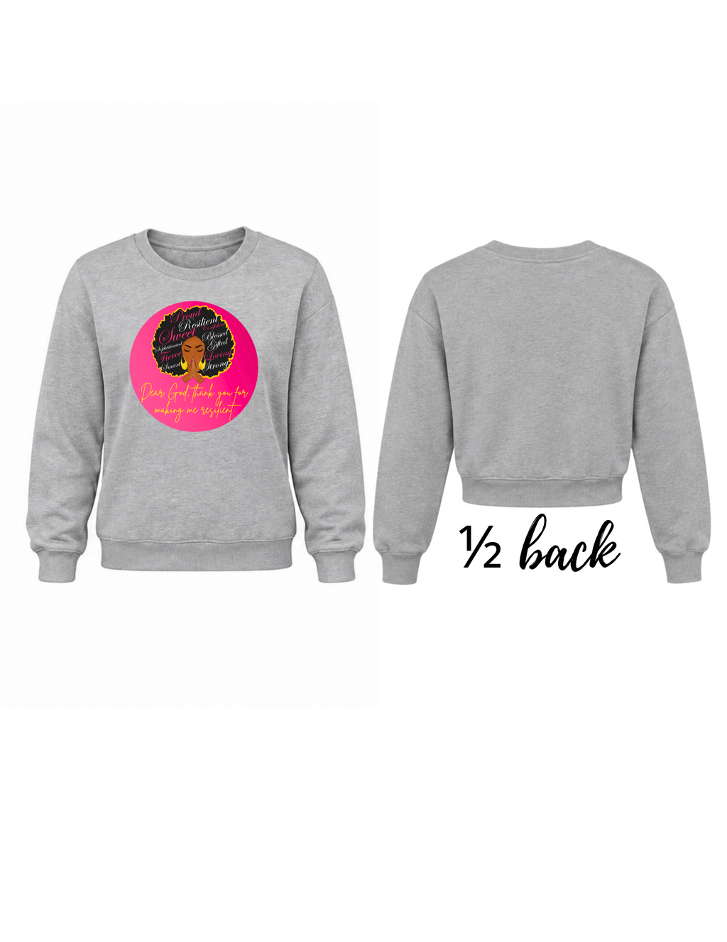 Inspirational crew-neck sweatshirt