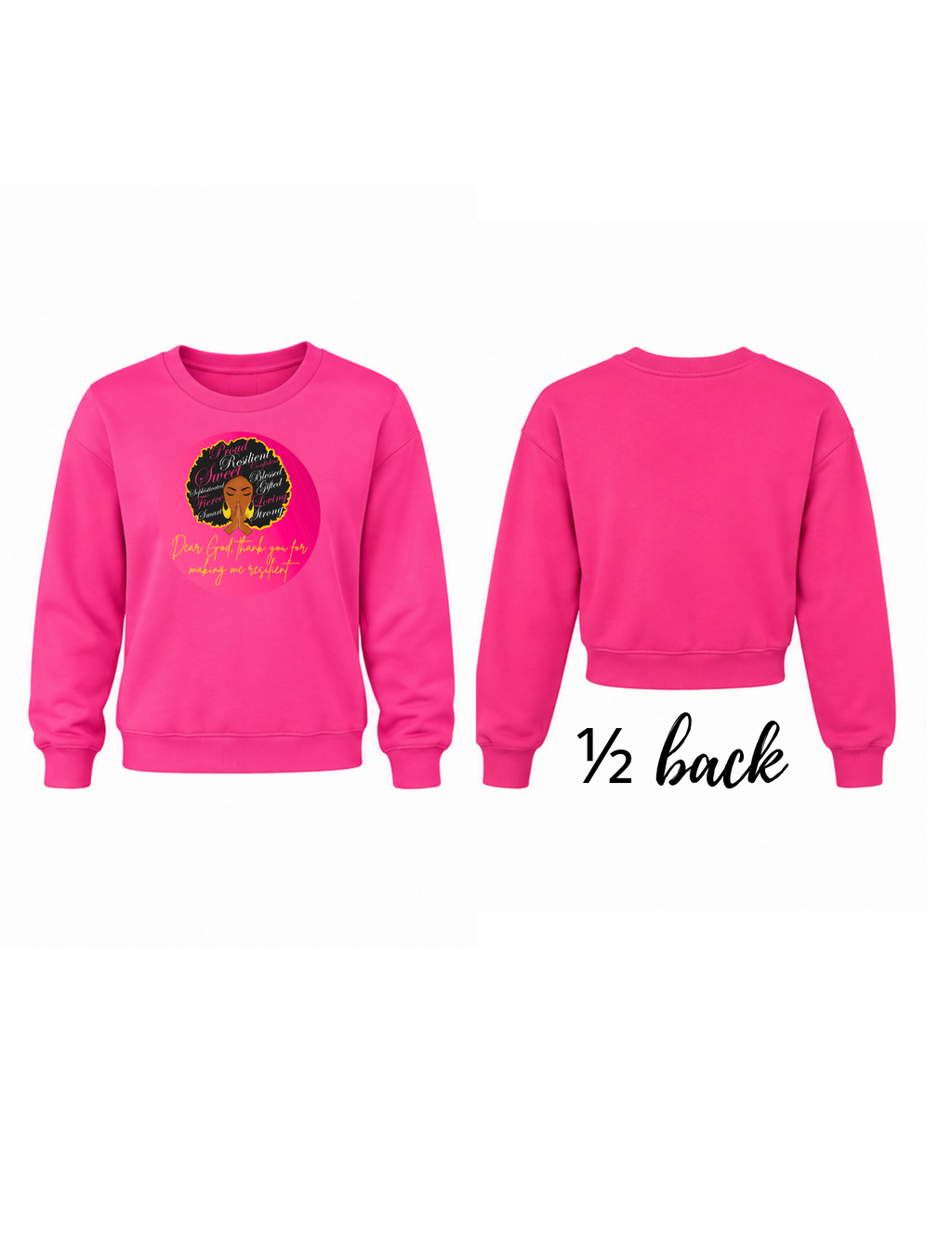 Inspirational crew-neck sweatshirt