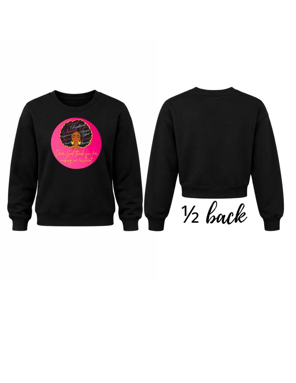 Inspirational crew-neck sweatshirt