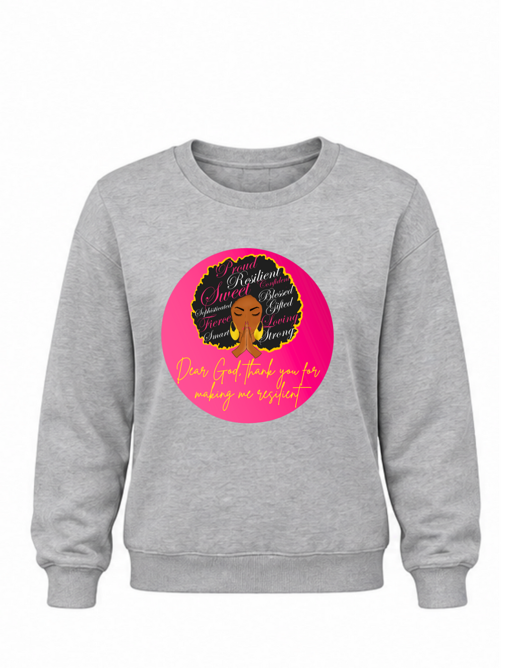 Inspirational crew-neck sweatshirt