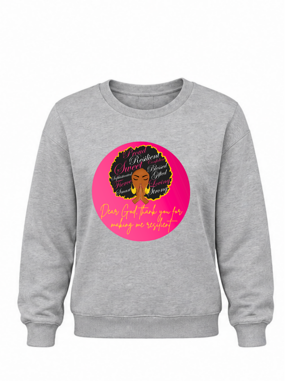 Inspirational crew-neck sweatshirt