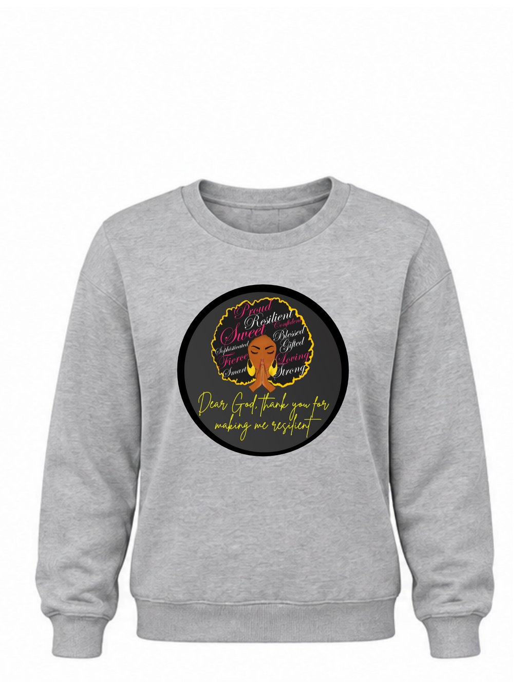 Inspirational crew-neck sweatshirt