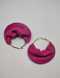 TMC Fulani Leather Hoop Earrings